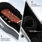 Ktaxon Acoustic Guitar Case Abs Waterproof Hard Case 41 Inch Acoustic Guitar