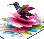 Graceful Hummingbirds  Pop Up Card  3d Popup Greeting Cards For All Occasion