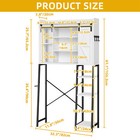 Over The Toilet Storage 3-tier Wooden Bathroom Space Saver W  Sliding Barn Door