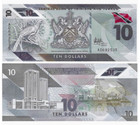 2020 Trinidad And Tobago 10 Dollars P-62 Unc New Banknote