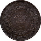1861 1 Cent Nova Scotia Canada Victoria   Xf