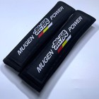 Black Mugen Power Seat Belt Cover Shoulder Pads For Honda Jdm Racing Accessories