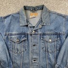 Vintage Wrangler Denim Jacket Men Xl Trucker Blue Jean Workwear Western Cowboy