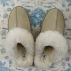 Ugg Scuffette Ii Sand Suede Upper Slippers Sheepskin Warm Women s Shoes