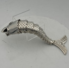 Articulated  Bottle Opener Fish Motif Scales Silverplate Taxco Mexico Whimsical 
