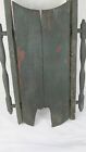 Early Antique Primitive Wooden   Iron Child s Sleigh Sled Old Green Paint