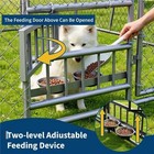 Large Dog Kennel Outdoor With Roof  Heavy Duty Metal Pet Fence Enclosure