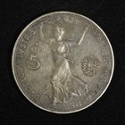 1908 Austria  900 Silver 5 Corona - Free Shipping Usa