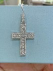 3 Ct Round Cut Lab-created Diamond Religious Cross Pendant 14k White Gold Plated