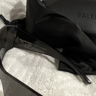 Balenciaga Women   s Oversized Shield Sunglasses Black Frame Gray Tinted Lens