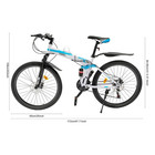 26  Mountain Bike Folding 21-speed Men Women Bikes Dual Disc Brake Mtb Bicycle