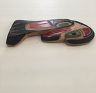Northwest Coast Native American Hand Carved Kwakiutl Raven Indigenous Wooden Art