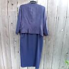 R   M Richard Dress Womens Sz 18 Blue Maxi With Jacket Mother Of The Bride Gown