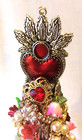 Jewelry Art- Beautiful Free-standing Christmas Tree 14  Tall By 4  Wide  Ruby