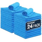 Microfiber Shop Towels 24 Pack Commercial Cleaning Rags Auto Detailing Unim-shop