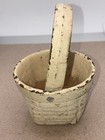 Vintage Miniature Cast Iron Picnic Basket With Handle Used As Candle Holder
