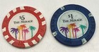 Set Of 2 Mirage Las Vegas Nevada Casino Chips  1  5 House Mold 1996