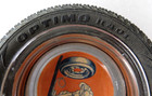 Early Michelin Man Rubber Tire Glass Ashtray Optimo 5  Rare Vintage