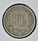 1865 Three-cent Nickel 3c - Early U s  Type Coin - Free Shipping 