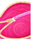Large African Bolga Ghana Market Basket 14 -16  Across - Pink