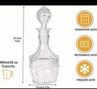 Whiskey Decanter With Airtight Stopper  Liquor Decanter  Lead-free Crystal Wi   
