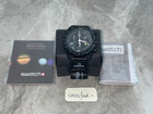 Swatch Black Moonswatch Mission To The Moonphase Moon Waterproof