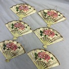 Victorian Fans Plastic Christmas Ornaments 6 Total