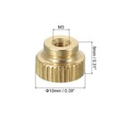 Knurled Thumb Nuts  4pcs M3 Brass Nut High Head Blind Hole For 3d Printer Part