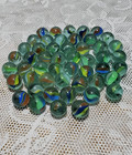 Cats Eye Ribbon Glass Marbles   Lot Of 50   5 8 Inch  62    a 
