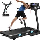 3 25hp Treadmill W incline Folding Running Walking Machine For Home Gym With Lcd