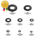 650 Pcs Black Nylon Flat Washer Assortment Kit  Round Flat Nylon Washers