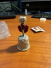 Vintage Betty Boop Pewter Thimble Glitter Red Dress Kings Feature Comstock Nos