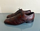 Vtg Freeman Free Flex Brown Wingtip Brogue Oxford Lace Up Dress Shoes 11 B Vgvc 