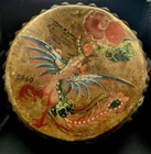 Vintage 1920s Chinese Tack Head Drum Dragon Phoenix Painted Ludwig Import Trap