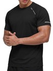 Men s Workout Shirts Dry Fit Upf 50  Sun Shirts Cooling Moisture Large Black