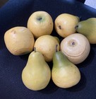 Lot Of 5 Pears And 3 Apples Fake Fruit Faux Realistic