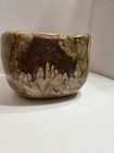 Vintage Mid- Century Heavy Ceramic Drip- Glaze Decorative Vessel Pottery