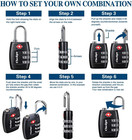 Tsa Luggage Locks  4pack  - 3 Digit Combination Padlocks - Approved Travel Lock