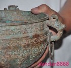 10  Old Chinese Ancient Dynasty Bronze Ware Beast Food Vessel Tableware Statue