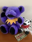 12  Purple Jointed Grateful Dead Plush Bear 7 With 1 Tag 1990 Liquid Blue Great