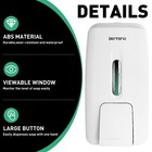 Bertreno Commercial Soap Dispenser Wall Mount Manual Pump Hand White 