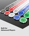 Poker Chips With Denominations  500-pcs 11 5g Weighted Numbered Casino Chips    
