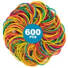 600pcs Elastic Large Rubber Bands Heavy Duty Long Rubber Bands 4 Assorted Colors
