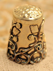 Vintage Sterling Silver 925 Taxco Mexico Thimble Sewing Accessory Floral Design