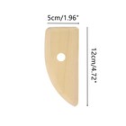 4 Pcs Pottery Ribs Wooden Clay Ceramic Sculpting Tools  12cm X 5cm Brown