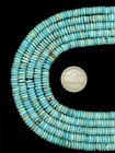 Aaa Grade Genuine Turquoise Smooth Rondelle Disc Beads Size 2x6mm 15 5   Strand
