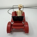 Vintage 1951 Revell Action Pull Car Toy Red Vehicle Automobile Driver Maxwell