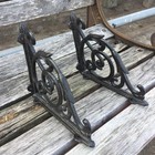 Antique Style Cast Iron Brackets Garden Braces Rustic Shelf Bracket 2 Pack 