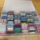 Vtg Dmc Embroidery Floss Lot 450  Labeled Wrapped Cards Organizers J p Coats