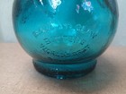 Vintage Wheaton Ball And Claw Bitters Aqua Blue Glass Bottle Large 9in 